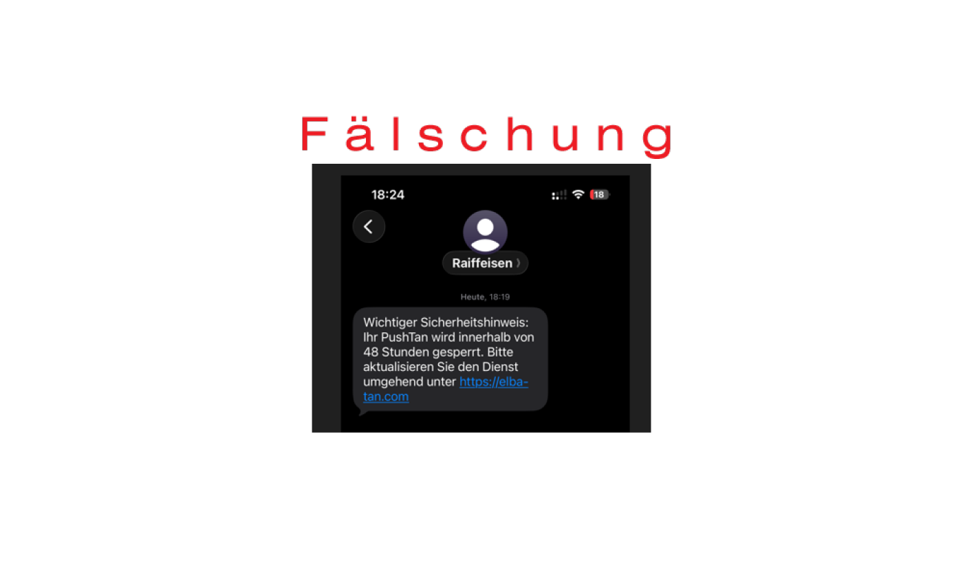 Screenshot Phising-SMS vom 17.03.2026